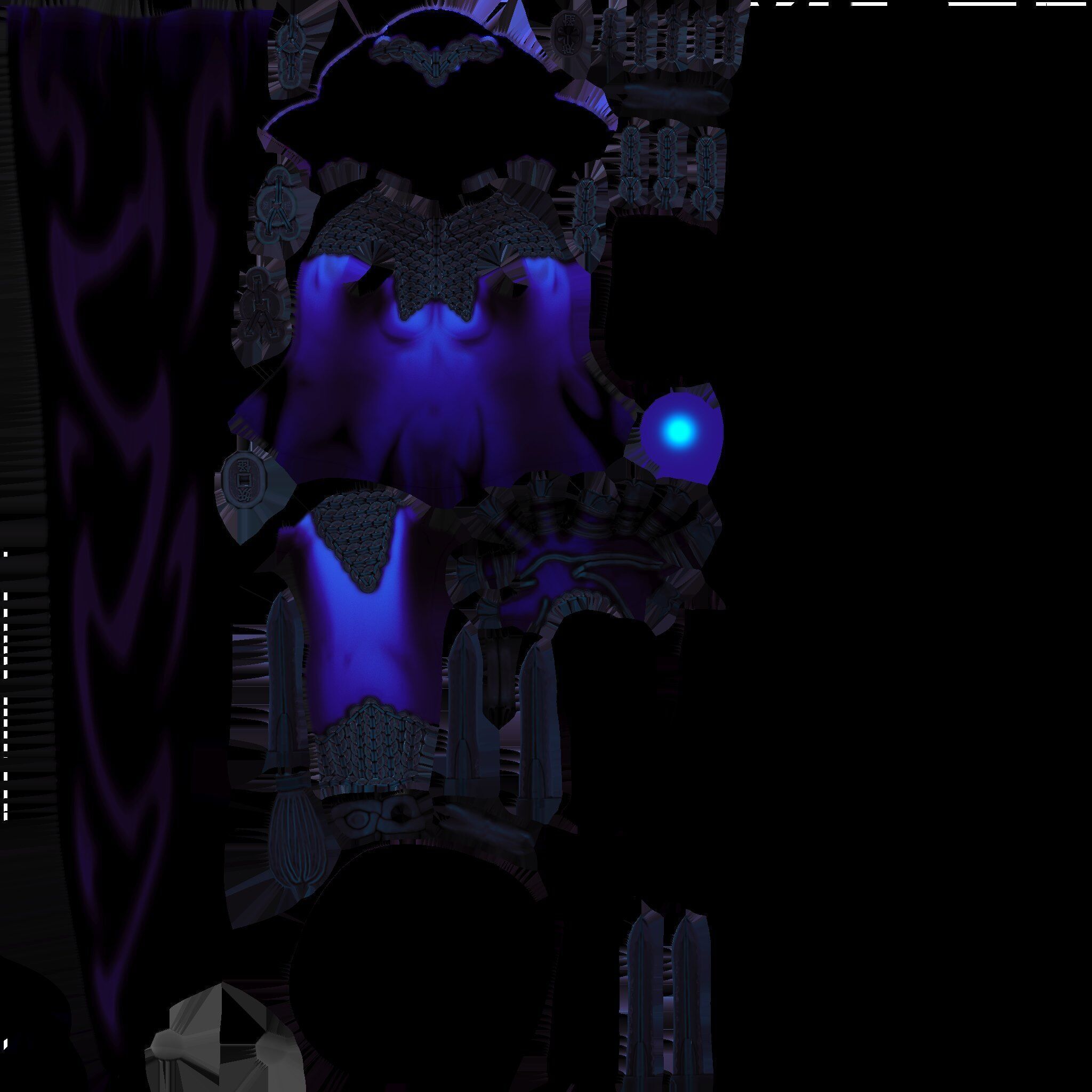 The Witch of a Thousand Blades 3d model for use Low-poly 3D model_47