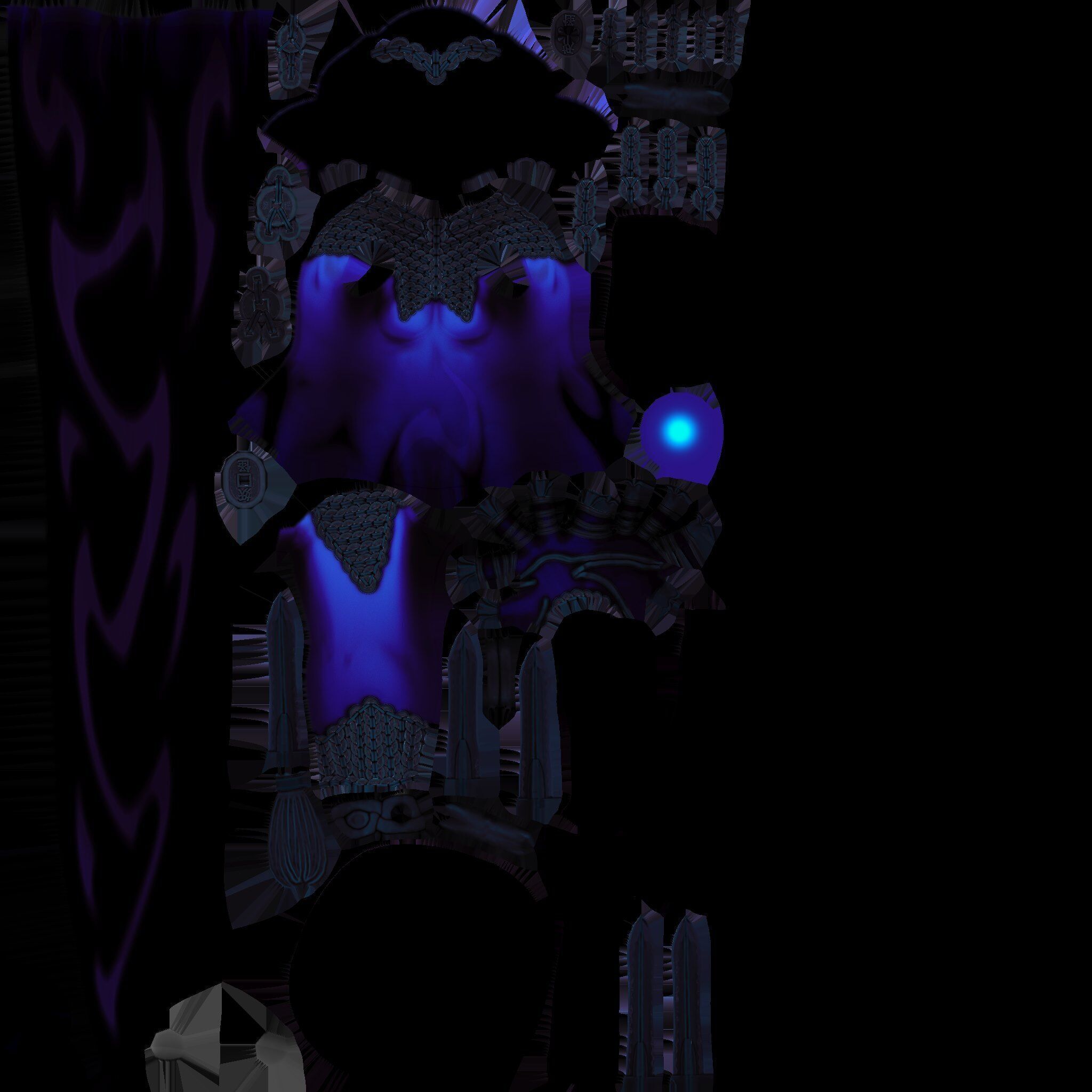 The Witch of a Thousand Blades 3d model for use Low-poly 3D model_41