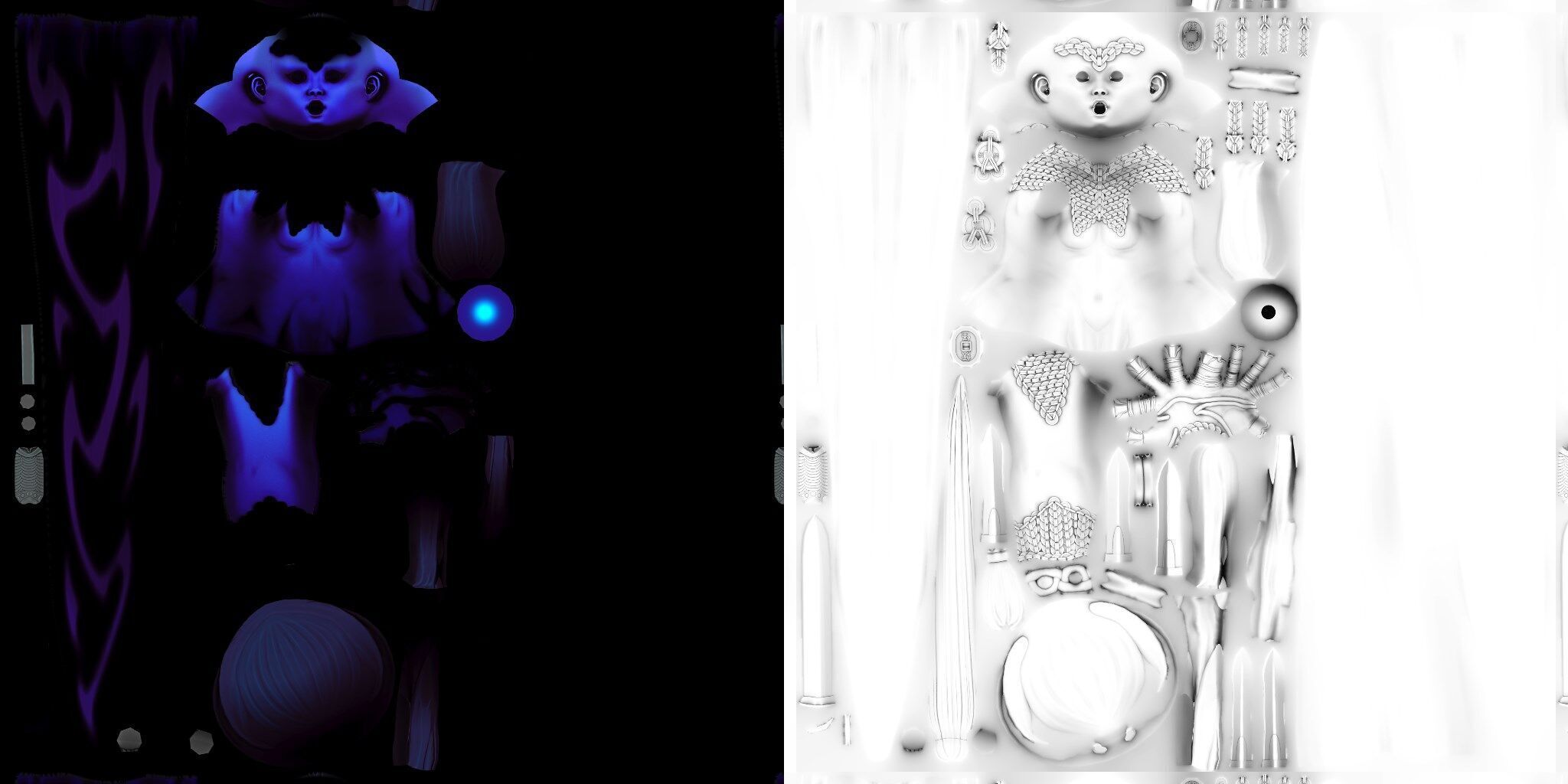 The Witch of a Thousand Blades 3d model for use Low-poly 3D model_49