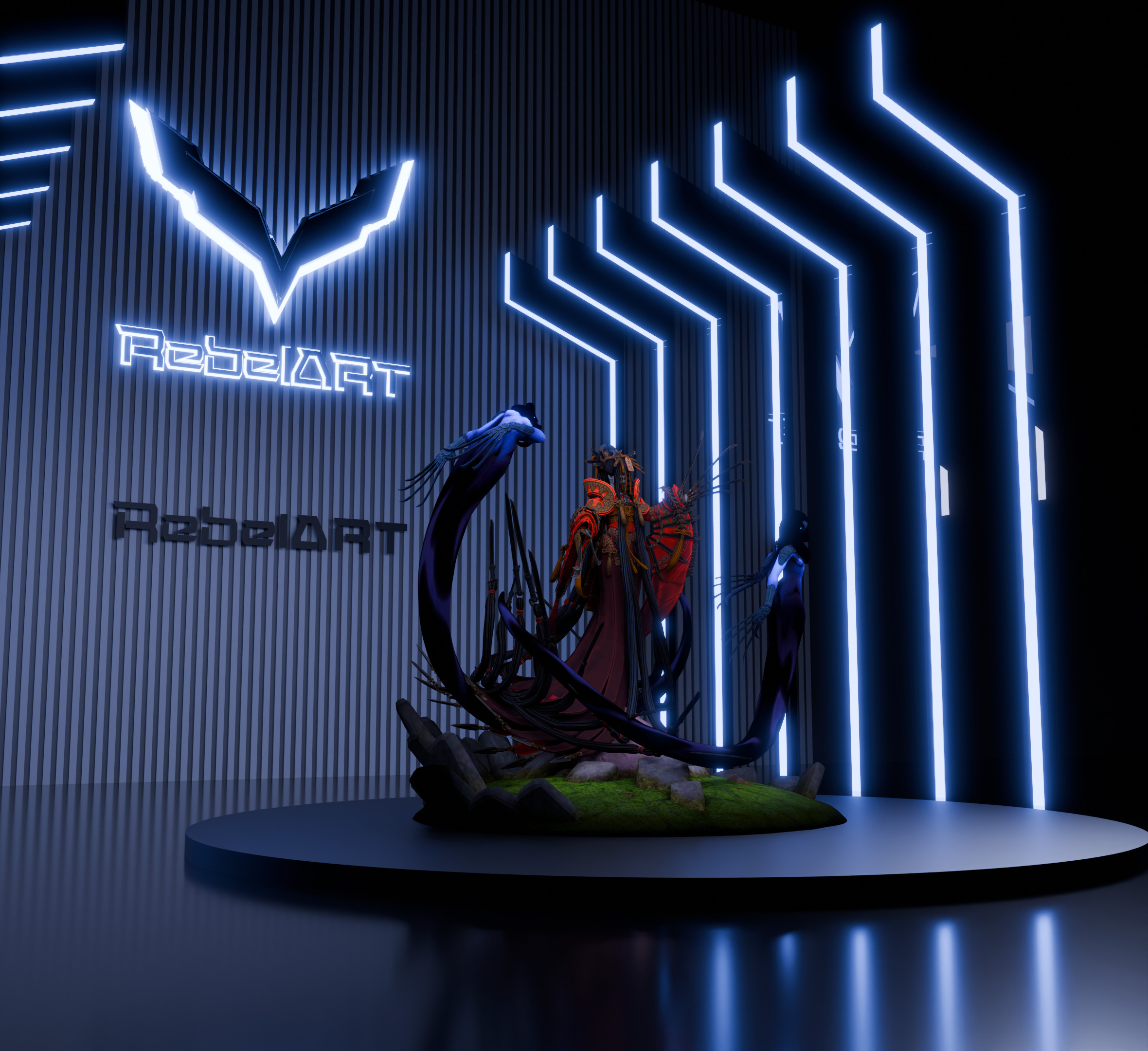 The Witch of a Thousand Blades 3d model for use Low-poly 3D model_1