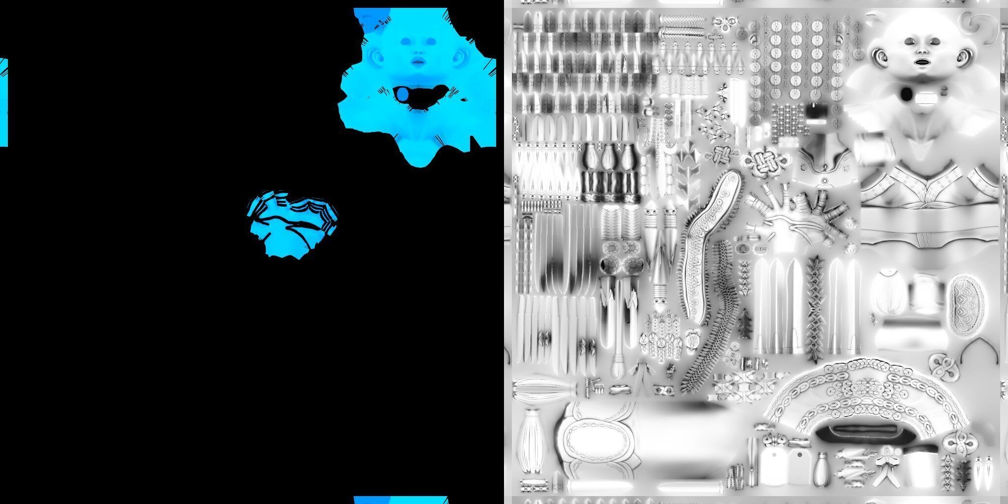 The Witch of a Thousand Blades 3d model for use Low-poly 3D model_20