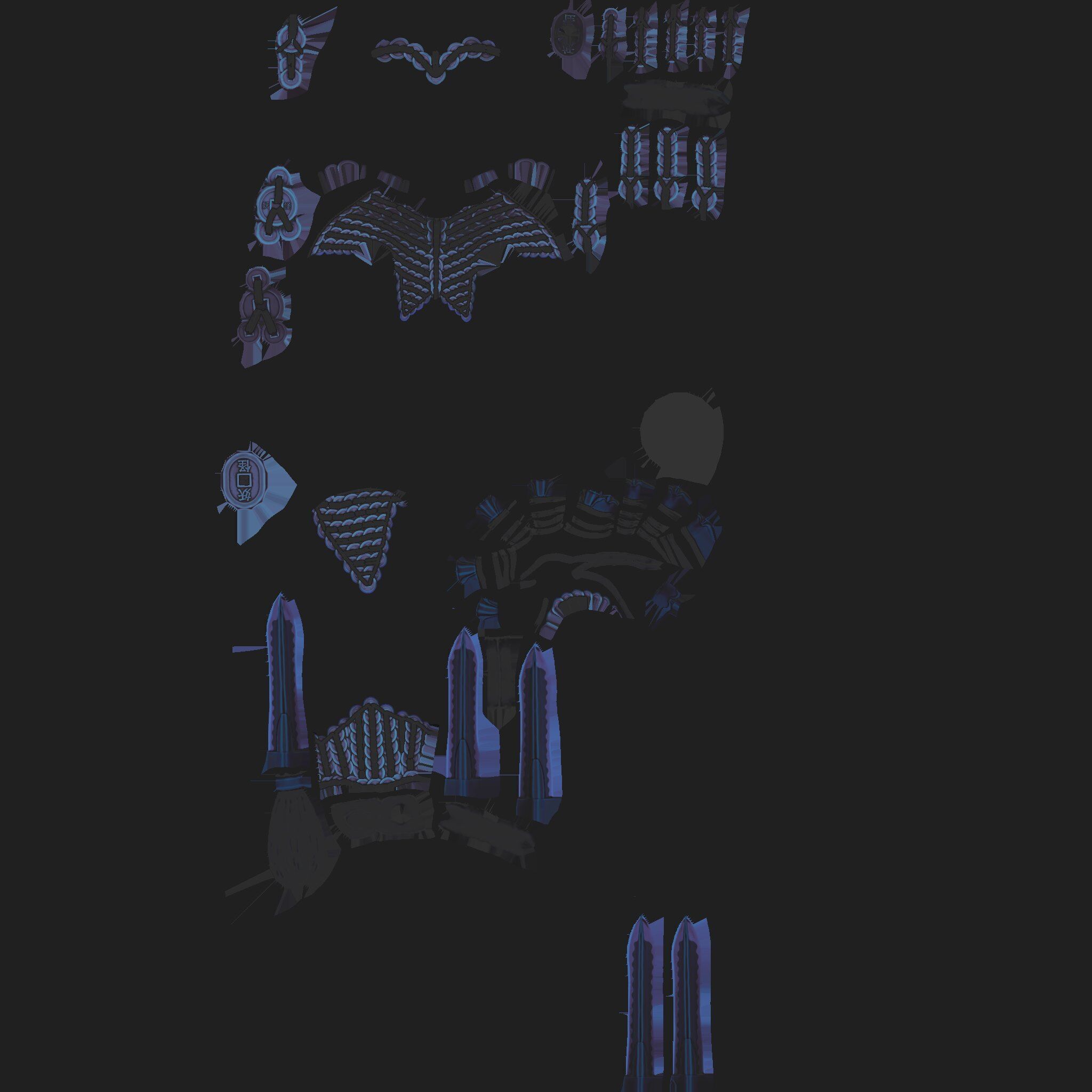 The Witch of a Thousand Blades 3d model for use Low-poly 3D model_48