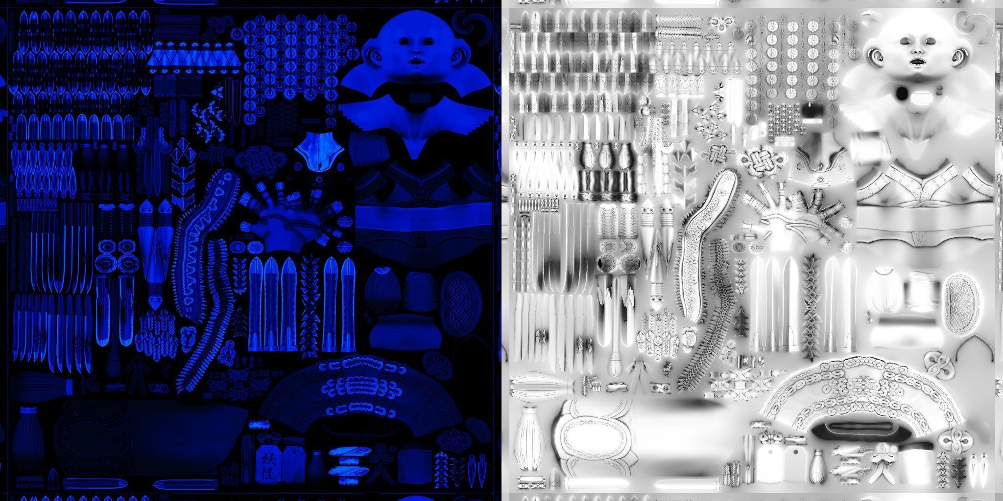 The Witch of a Thousand Blades 3d model for use Low-poly 3D model_23