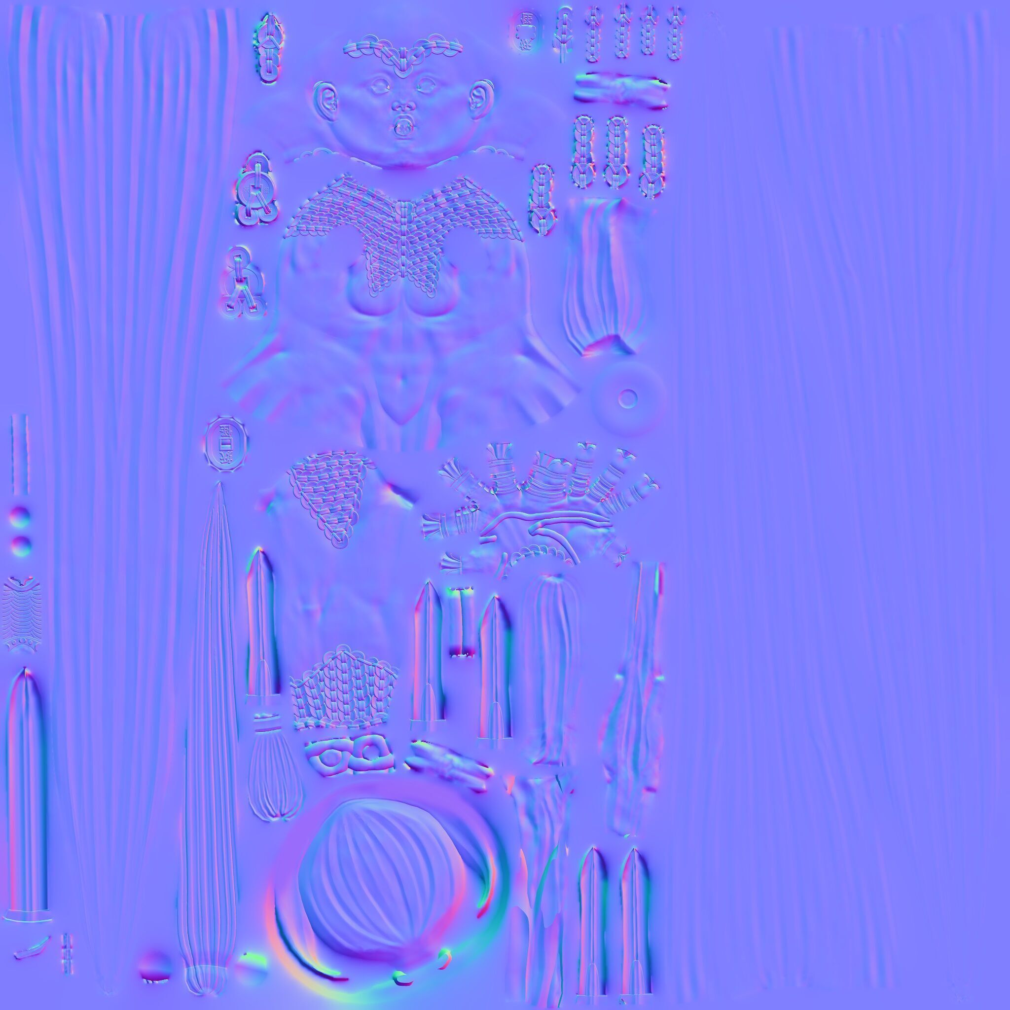 The Witch of a Thousand Blades 3d model for use Low-poly 3D model_43