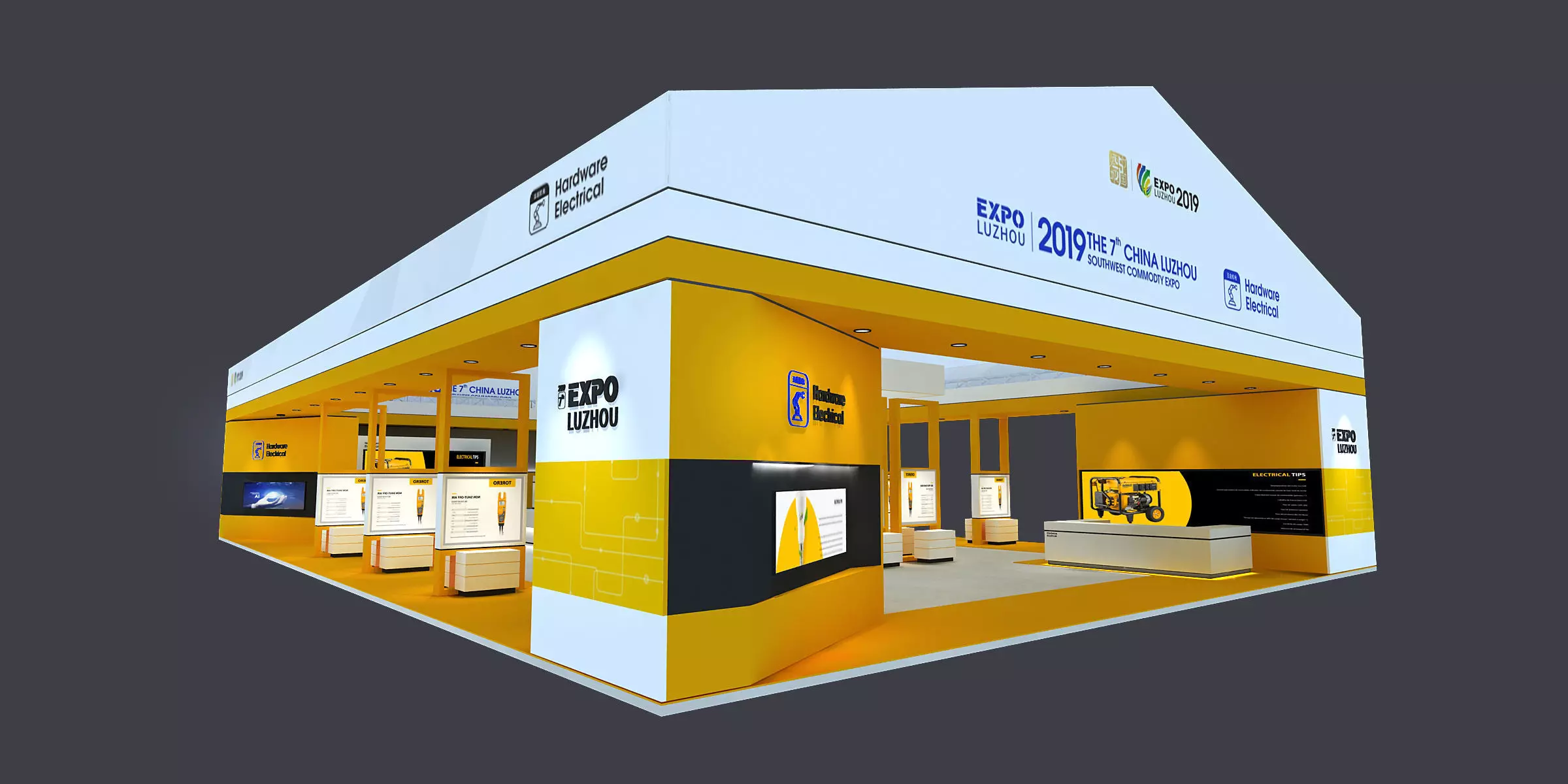 stall Low-poly 3D model_0