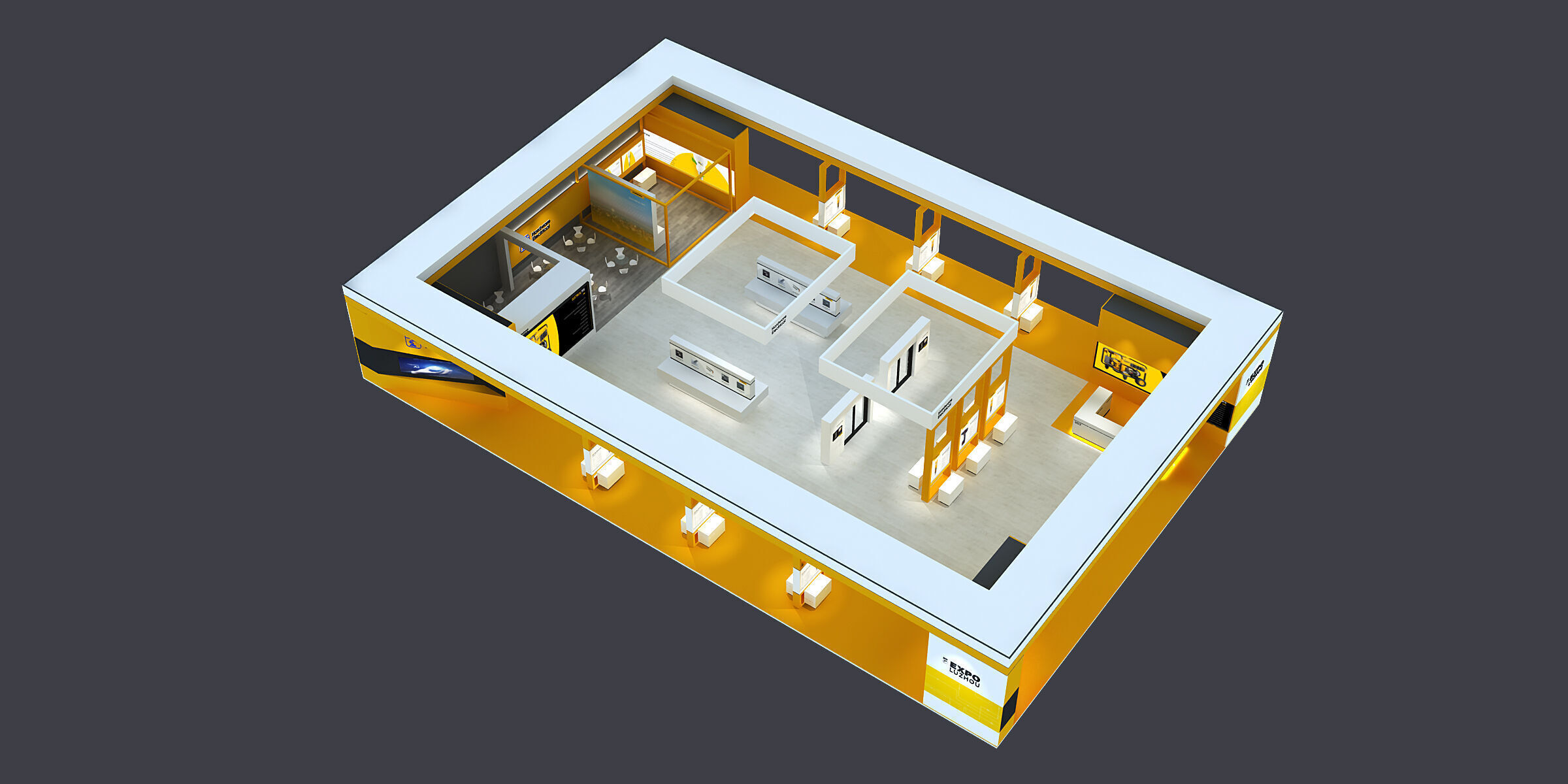 stall Low-poly 3D model_3