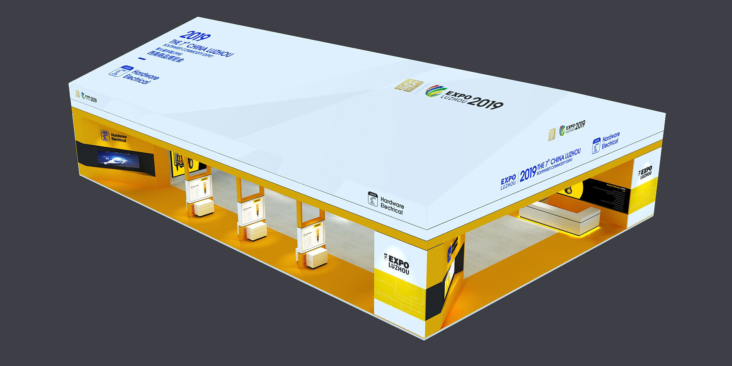 stall Low-poly 3D model_8