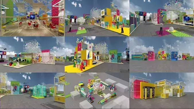 site of activity Low-poly 3D model site of activity Low-poly 3D model