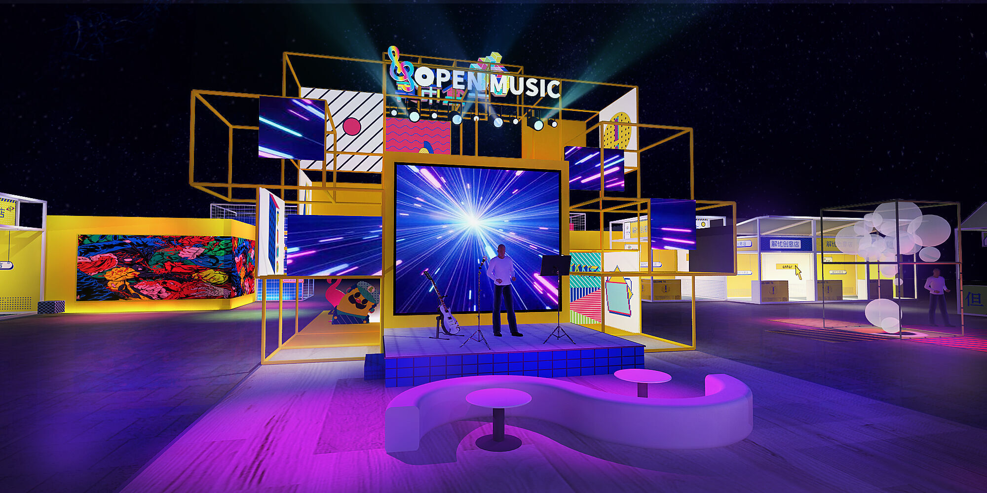 stall Low-poly 3D model_3