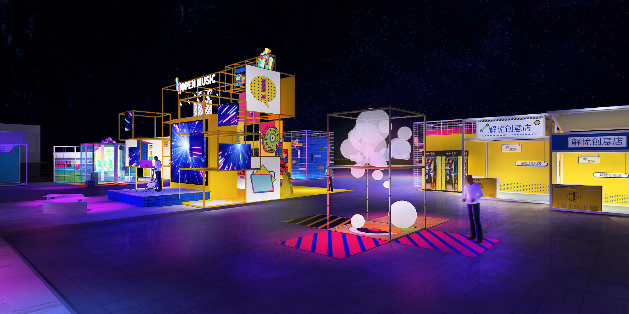 stall Low-poly 3D model_9