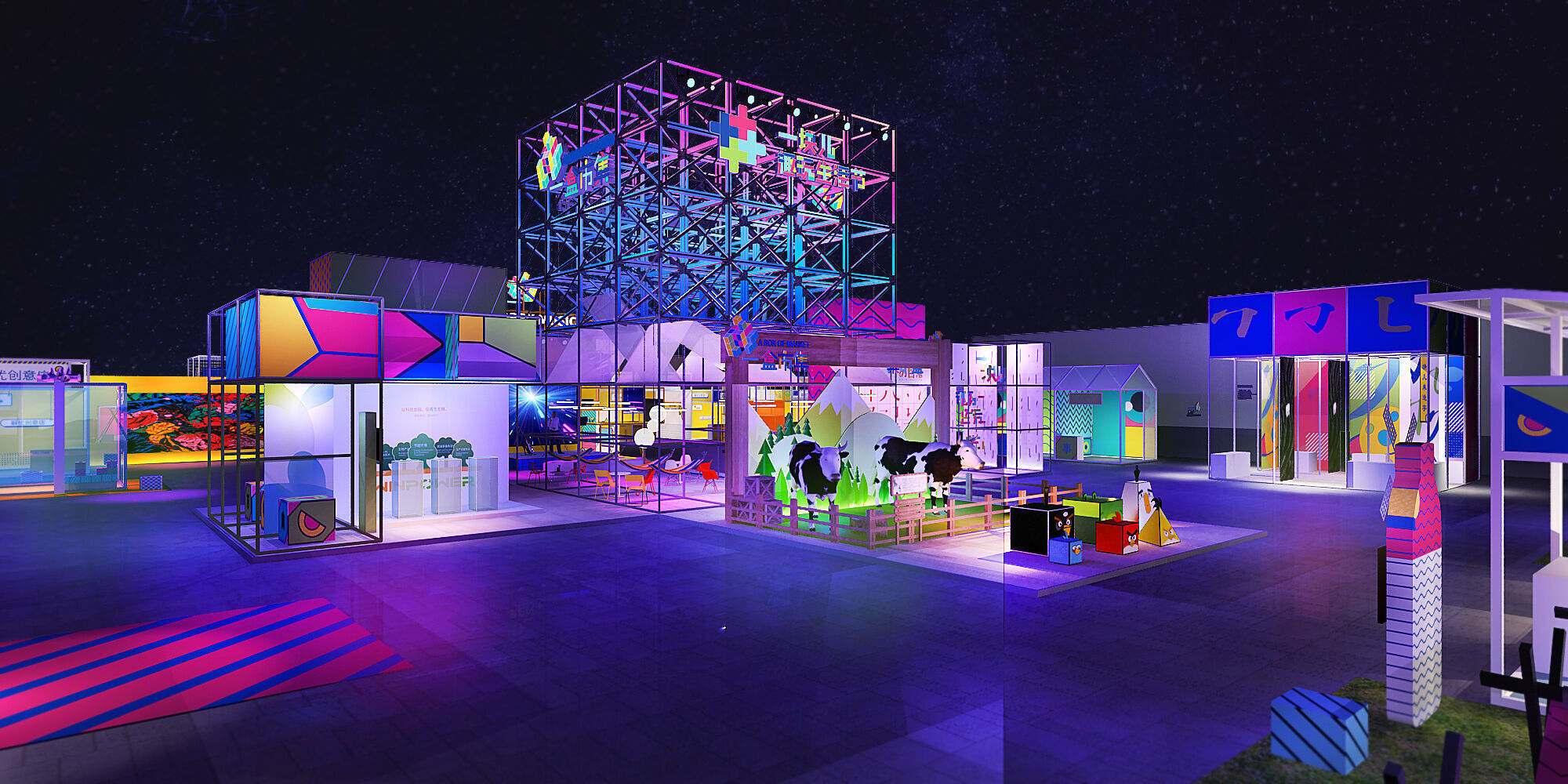 stall Low-poly 3D model_5