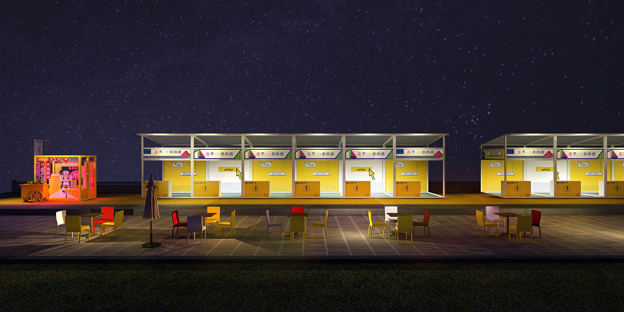 stall Low-poly 3D model_15