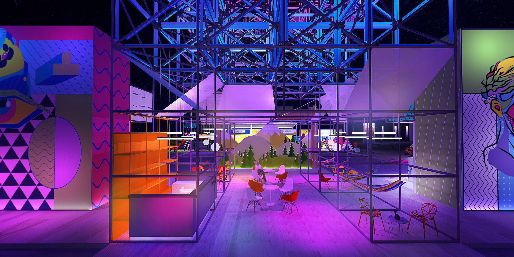 stall Low-poly 3D model_17