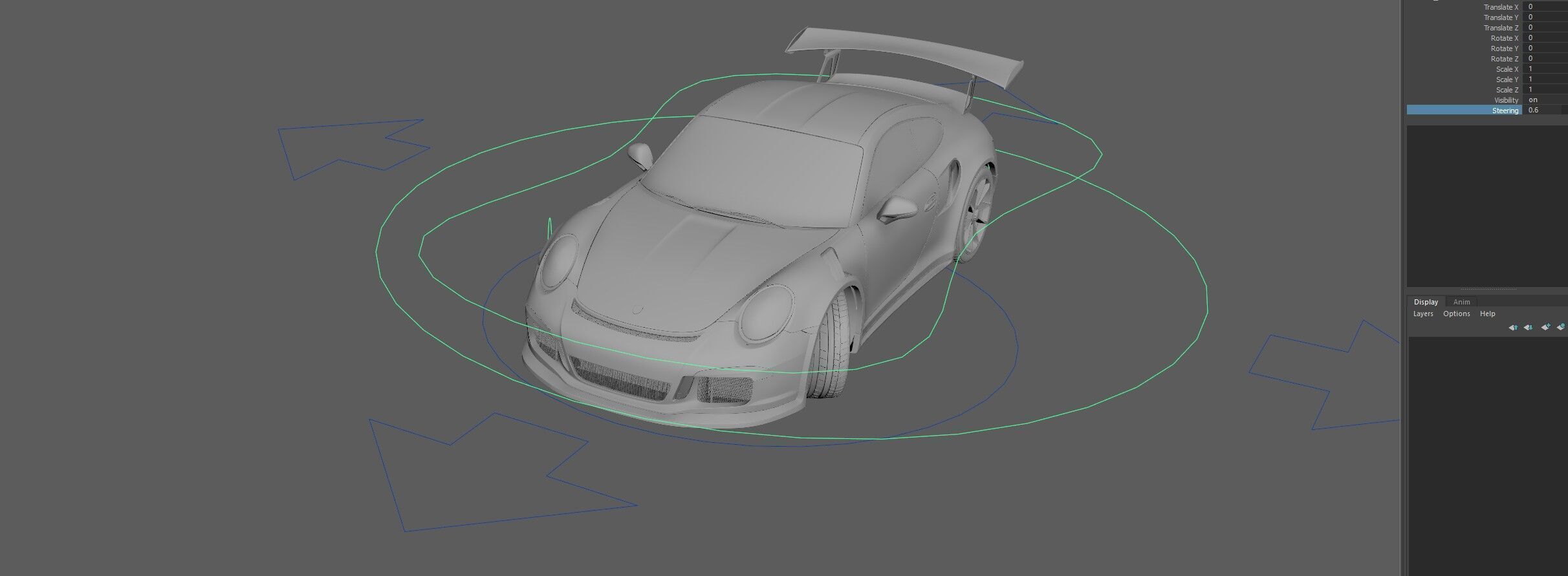 porsche 911 GT3 RS-Rigged and textured-unreal-vray-redshift Low-poly 3D model_14