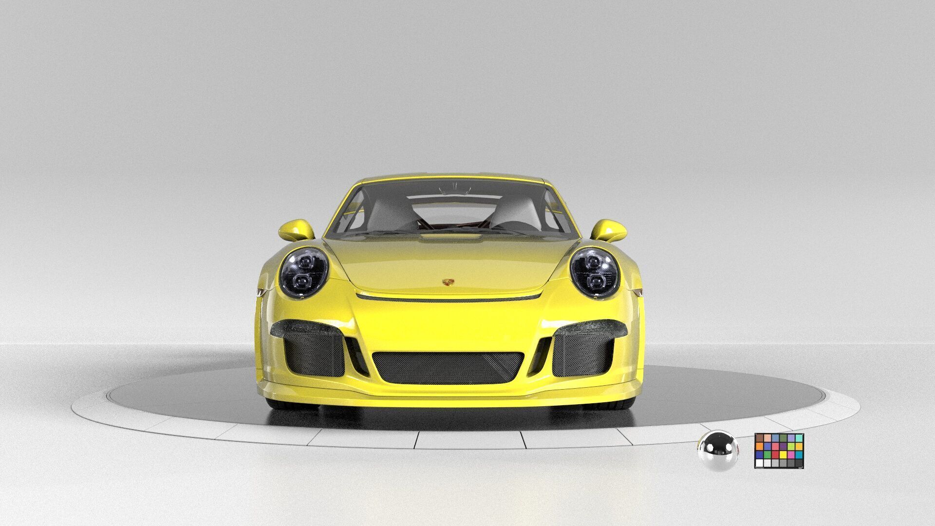 porsche 911 GT3 RS-Rigged and textured-unreal-vray-redshift Low-poly 3D model_4