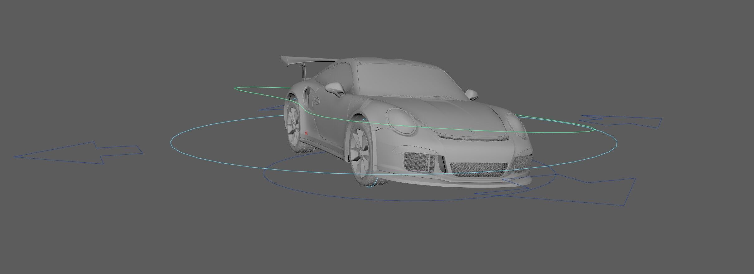 porsche 911 GT3 RS-Rigged and textured-unreal-vray-redshift Low-poly 3D model_13