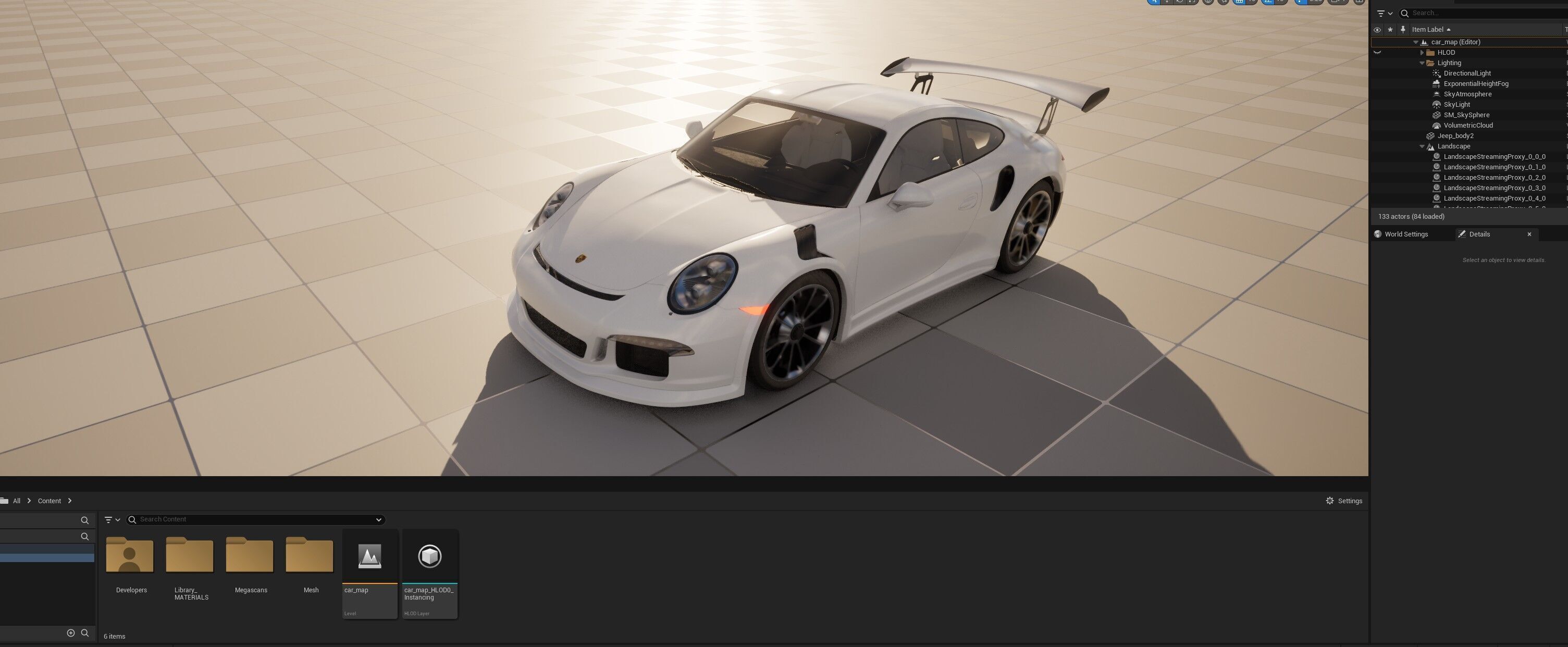 porsche 911 GT3 RS-Rigged and textured-unreal-vray-redshift Low-poly 3D model_15