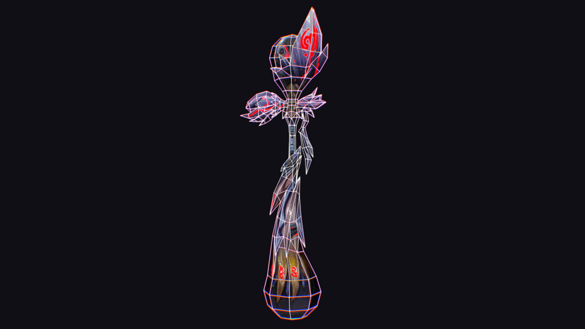 Magic Wand Rod Stick Fairy Staff Scepter Inventory Item Low-poly 3D model_15