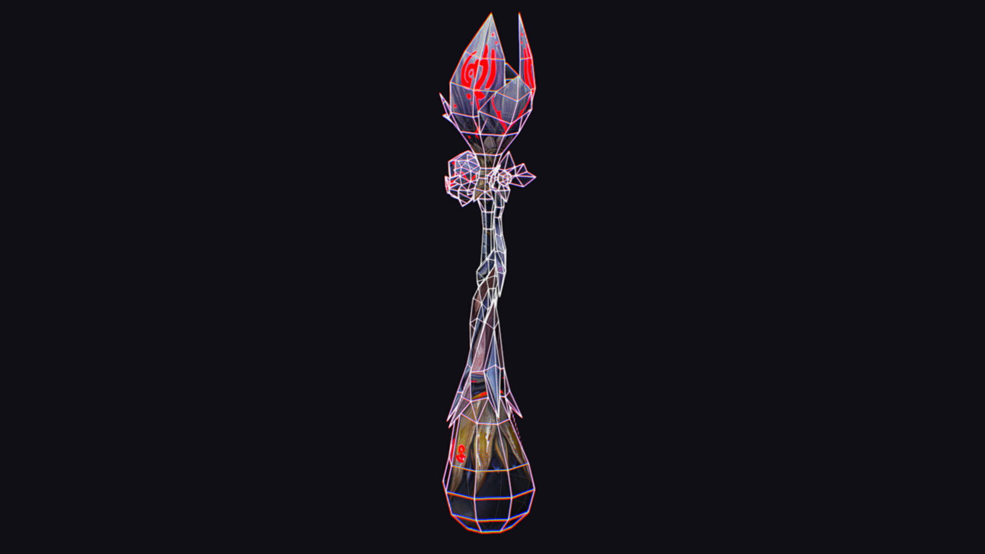 Magic Wand Rod Stick Fairy Staff Scepter Inventory Item Low-poly 3D model_16
