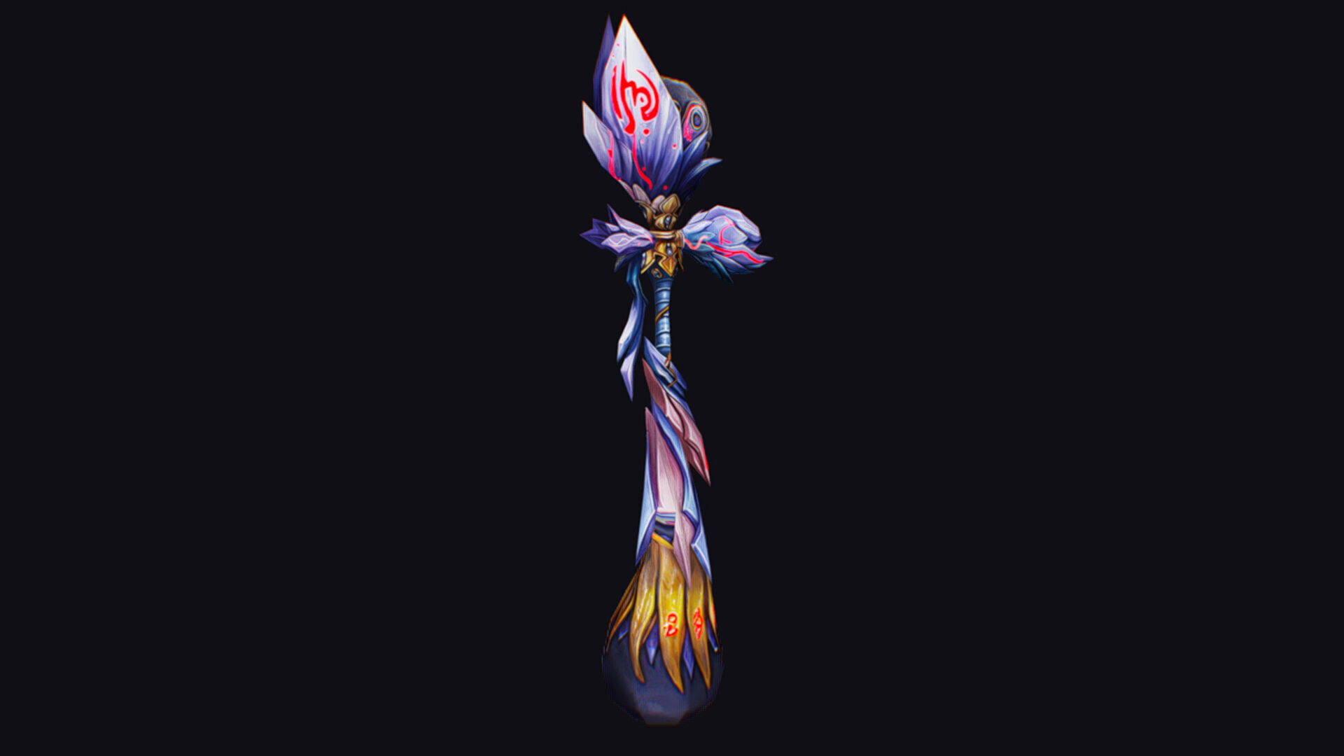 Magic Wand Rod Stick Fairy Staff Scepter Inventory Item Low-poly 3D model_4