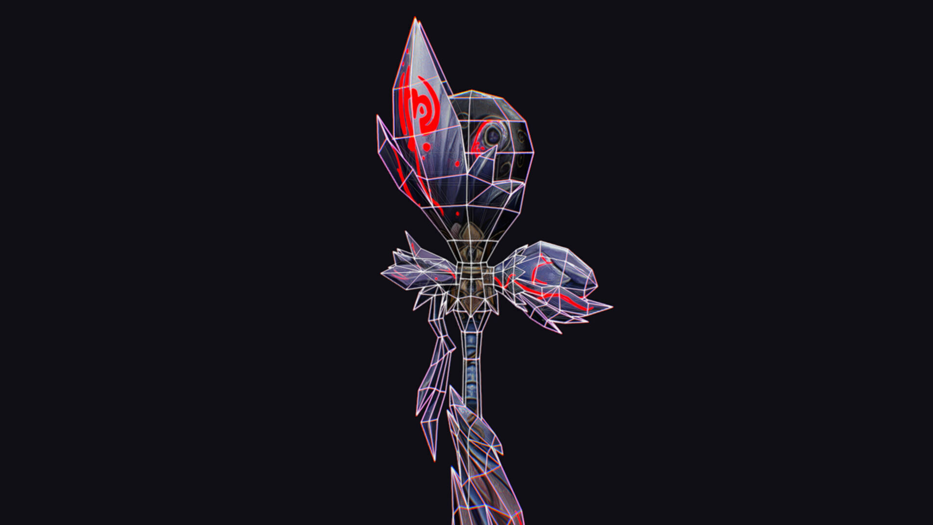 Magic Wand Rod Stick Fairy Staff Scepter Inventory Item Low-poly 3D model_17