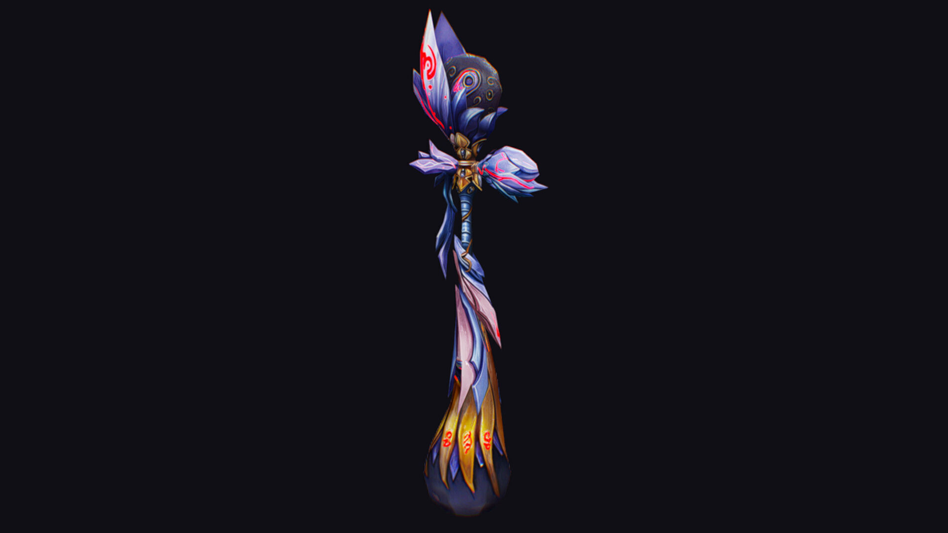 Magic Wand Rod Stick Fairy Staff Scepter Inventory Item Low-poly 3D model_5