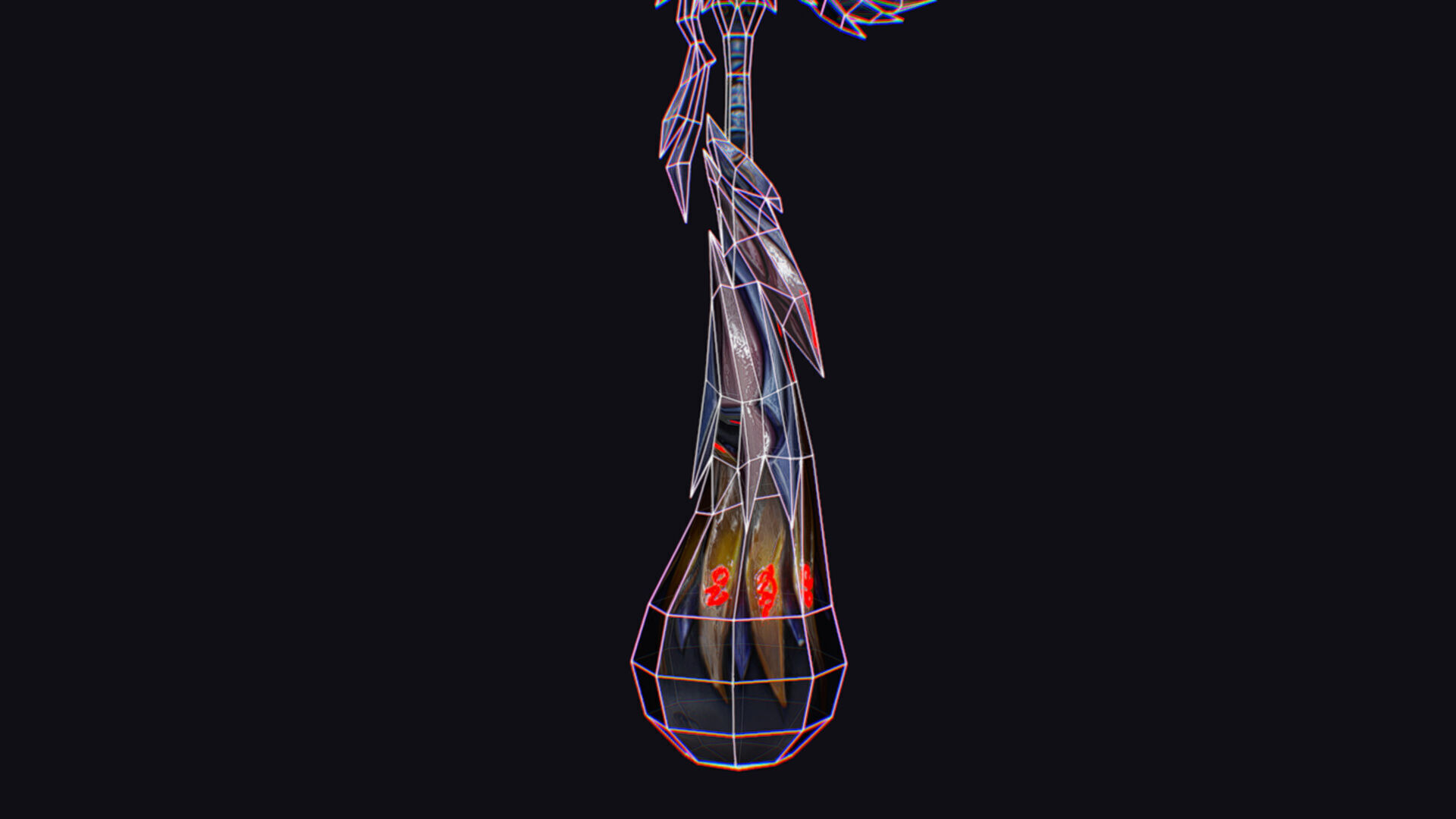 Magic Wand Rod Stick Fairy Staff Scepter Inventory Item Low-poly 3D model_18