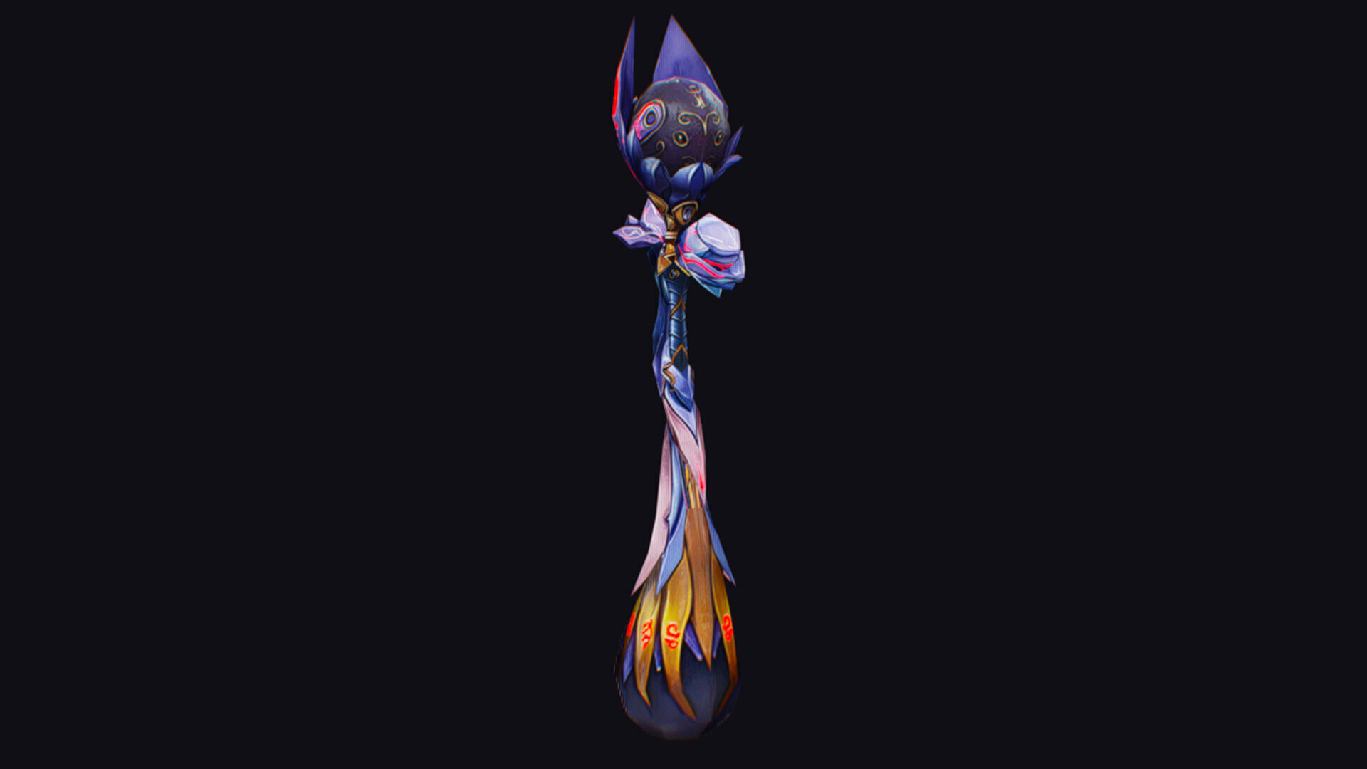 Magic Wand Rod Stick Fairy Staff Scepter Inventory Item Low-poly 3D model_6