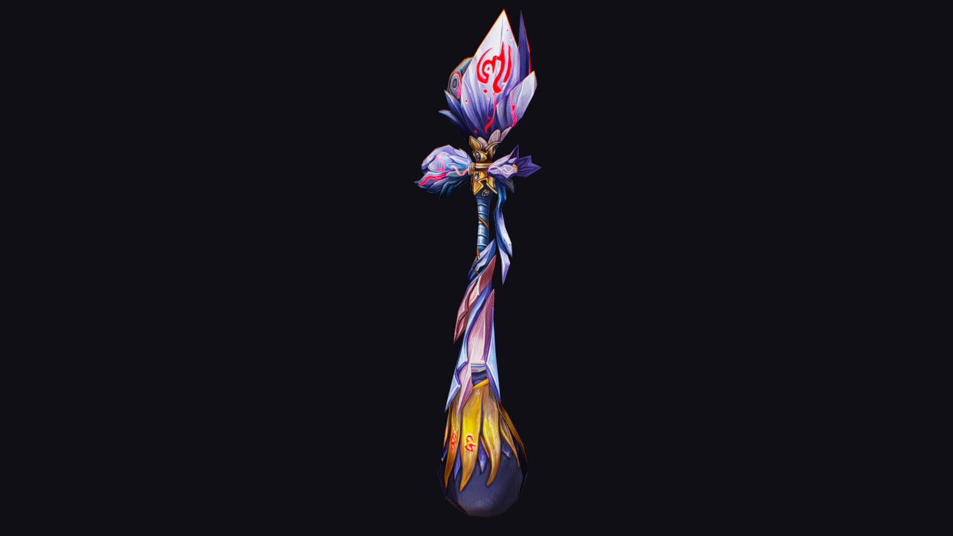 Magic Wand Rod Stick Fairy Staff Scepter Inventory Item Low-poly 3D model_1