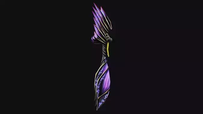 Magic Wand Rod Stick Fairy Staff Scepter Inventory Item Low-poly 3D model