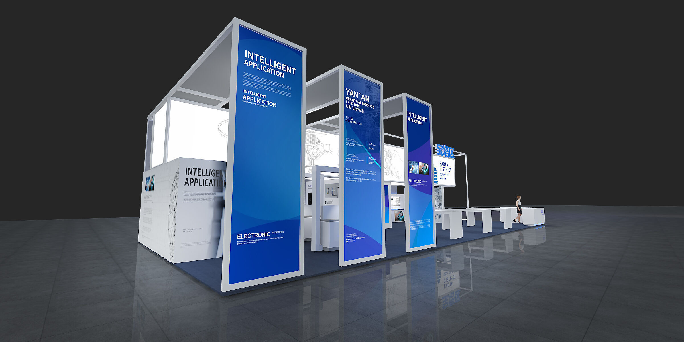 stall Low-poly 3D model_4