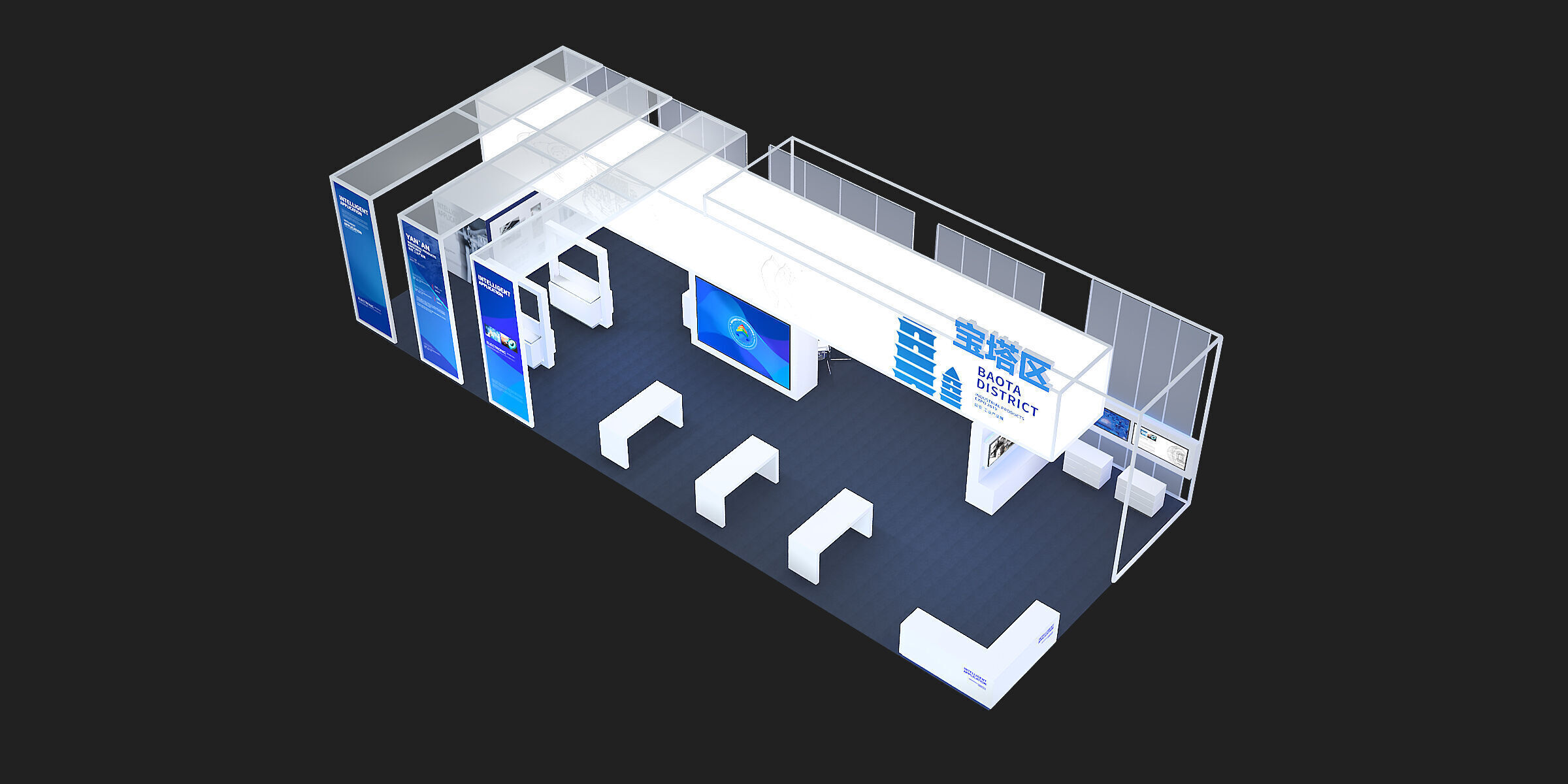 stall Low-poly 3D model_3