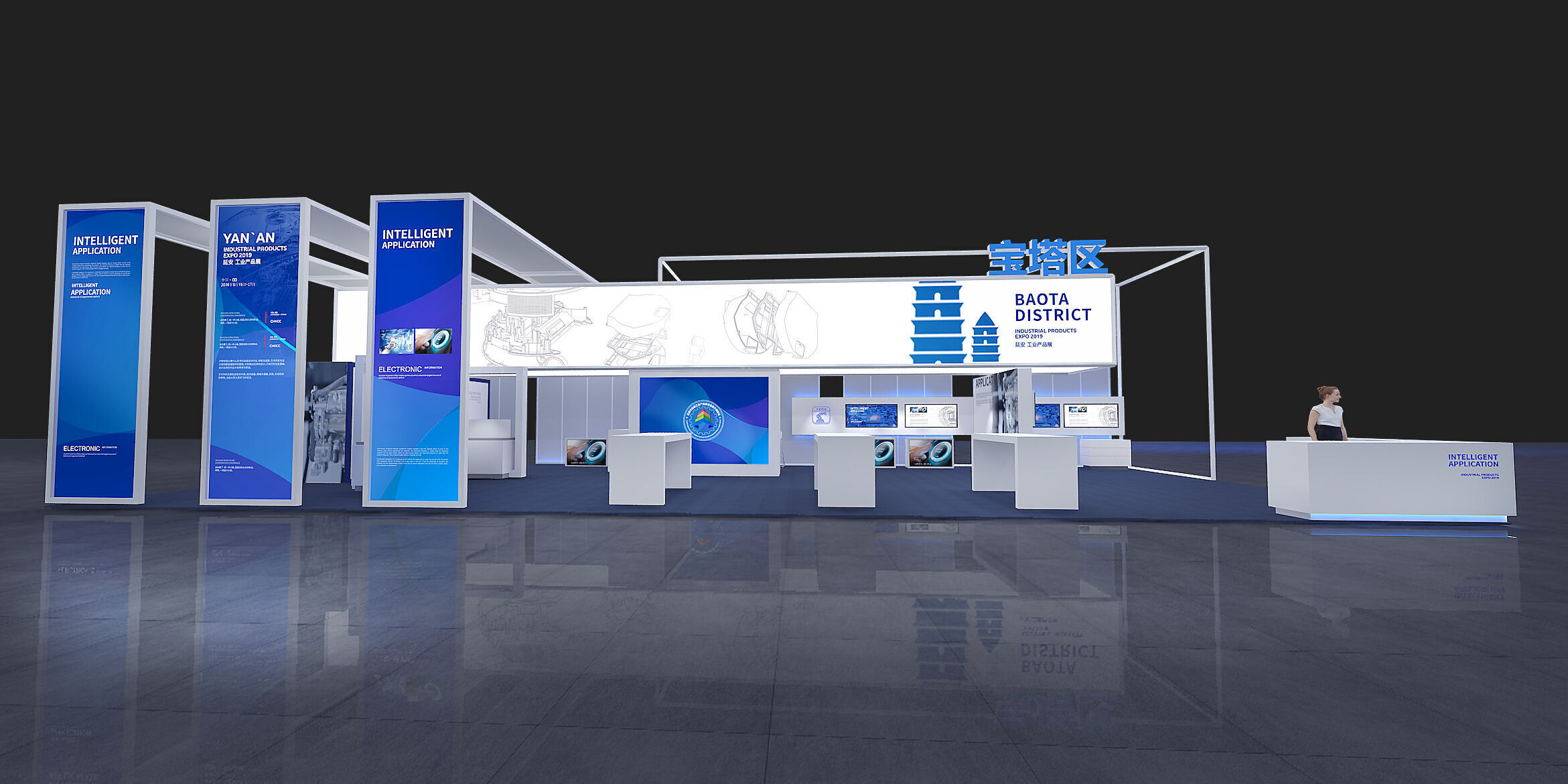 stall Low-poly 3D model_2