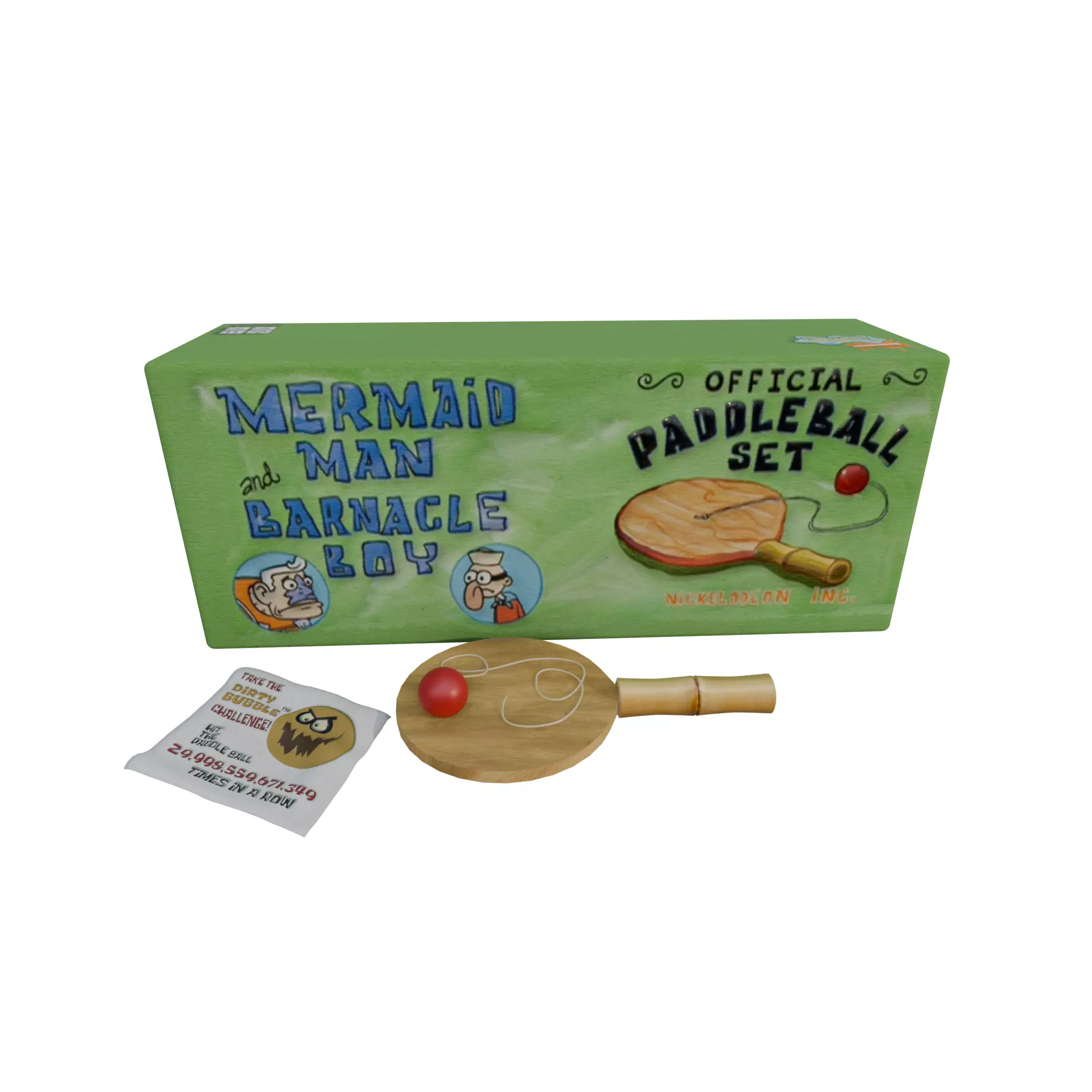 Paddle Ball Set Inspired By Spongebob Squarepants 3D model_0