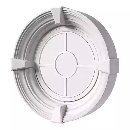Classic Marble Circular Window 3D model
