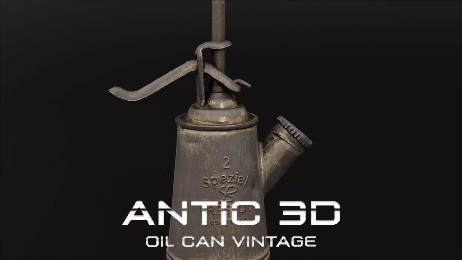 Oil can vintage Low-poly 3D model