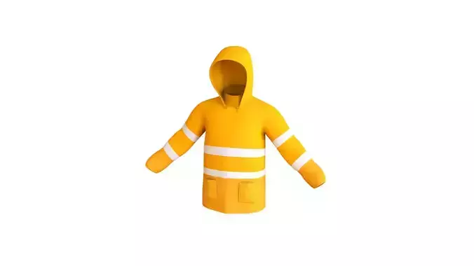 Low-Poly Raincoat  Low-poly 3D model