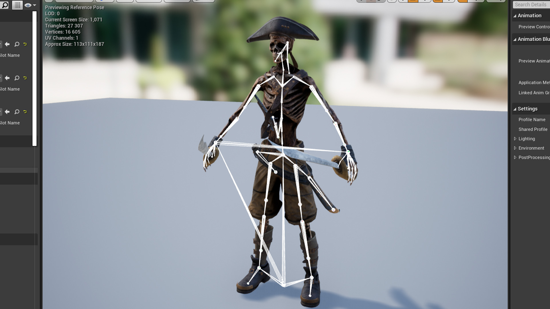 PIRATE SKELETON 2 A  Low-poly 3D model_17