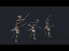 PIRATE SKELETON 2 A  Low-poly 3D model_1