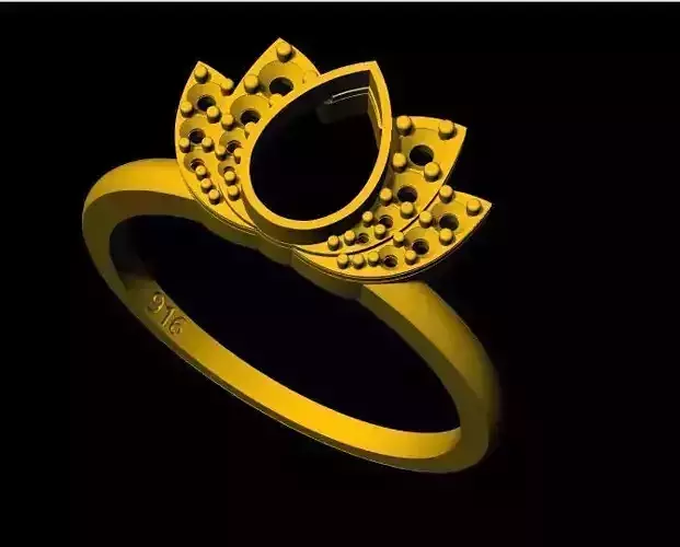 lotus flower ring 3dm file