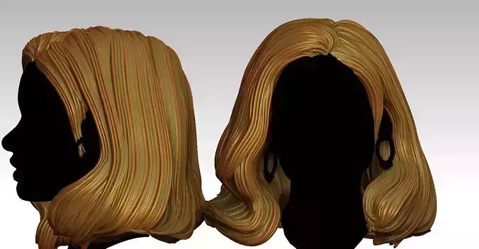 3D Hairstyles for girl V64 3D print model