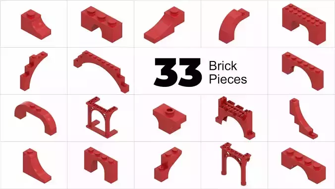 TwindBricks3D - 33 Bricks Arch collection