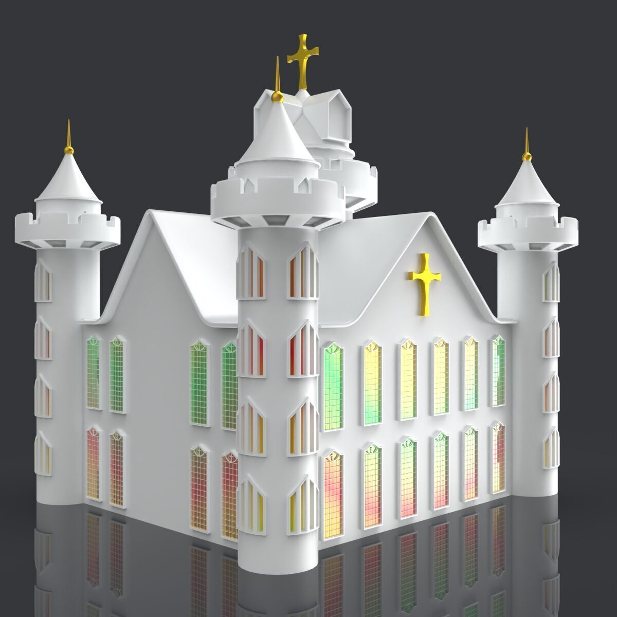 Church 3D Model 3d Printing 3D print model_7