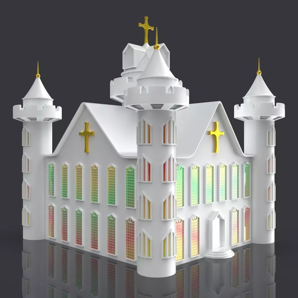 Church 3D Model 3d Printing 3D print model_0