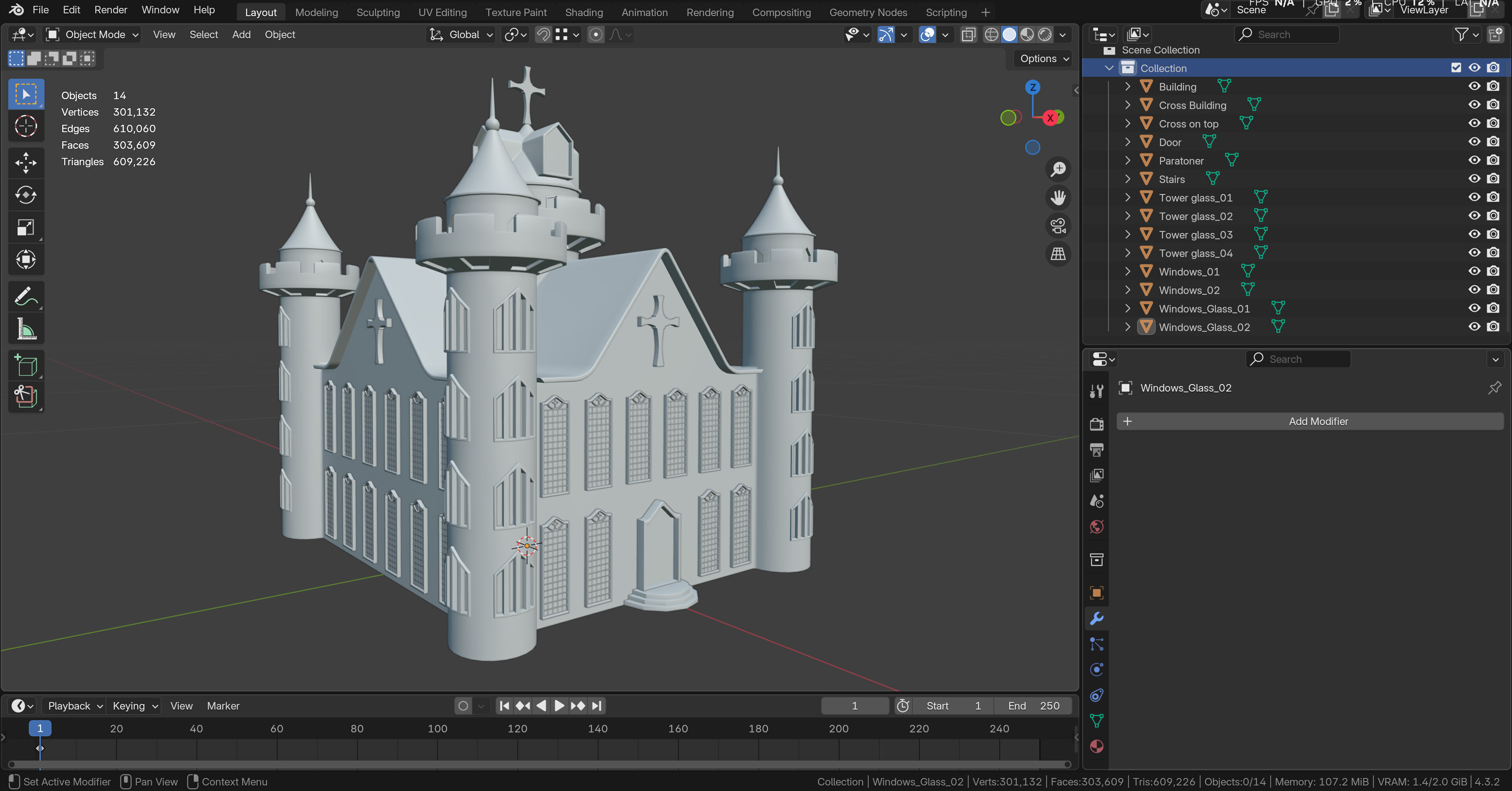 Church 3D Model 3d Printing 3D print model_1