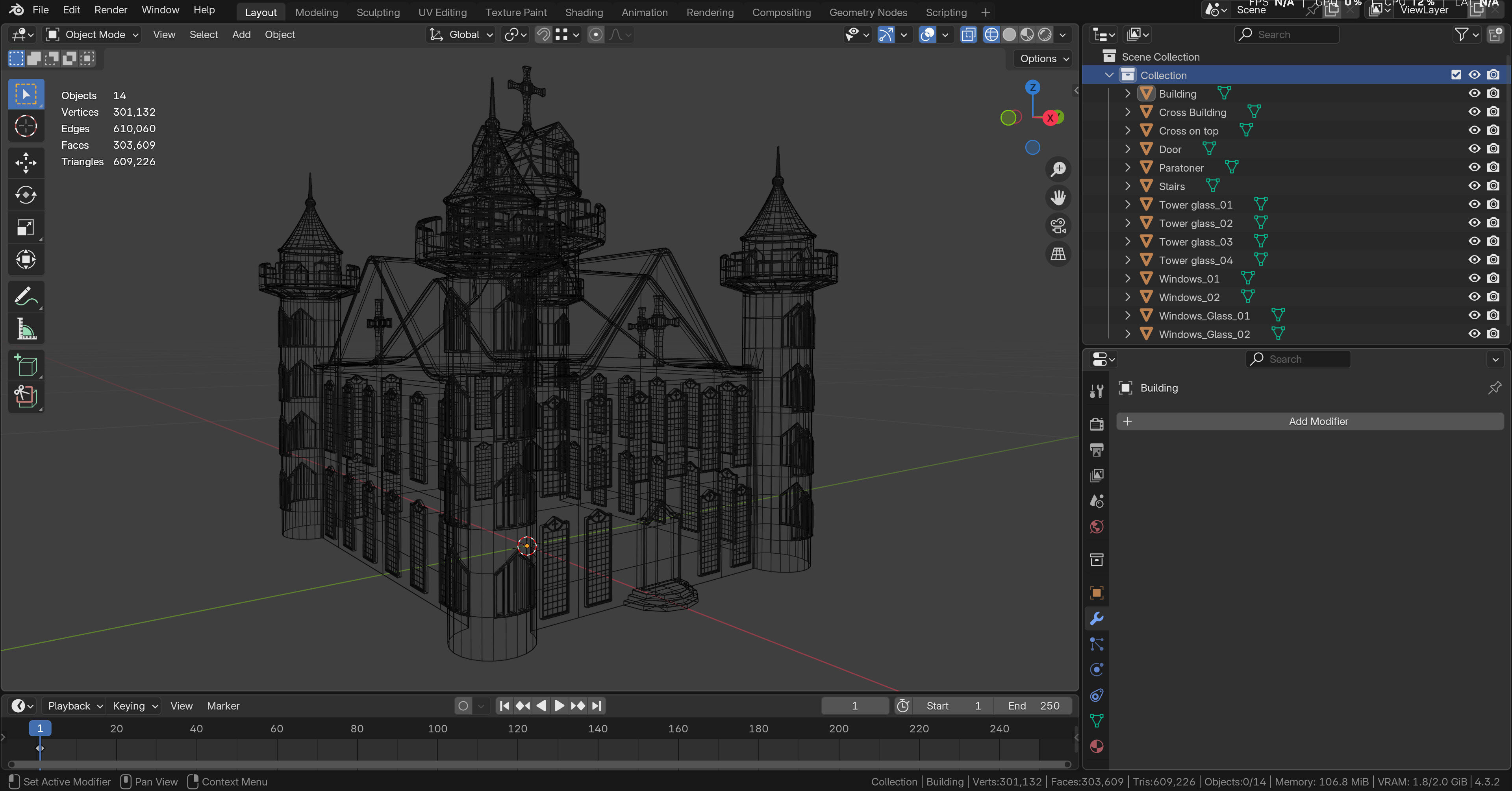 Church 3D Model 3d Printing 3D print model_9