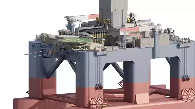 Detailed oil platform