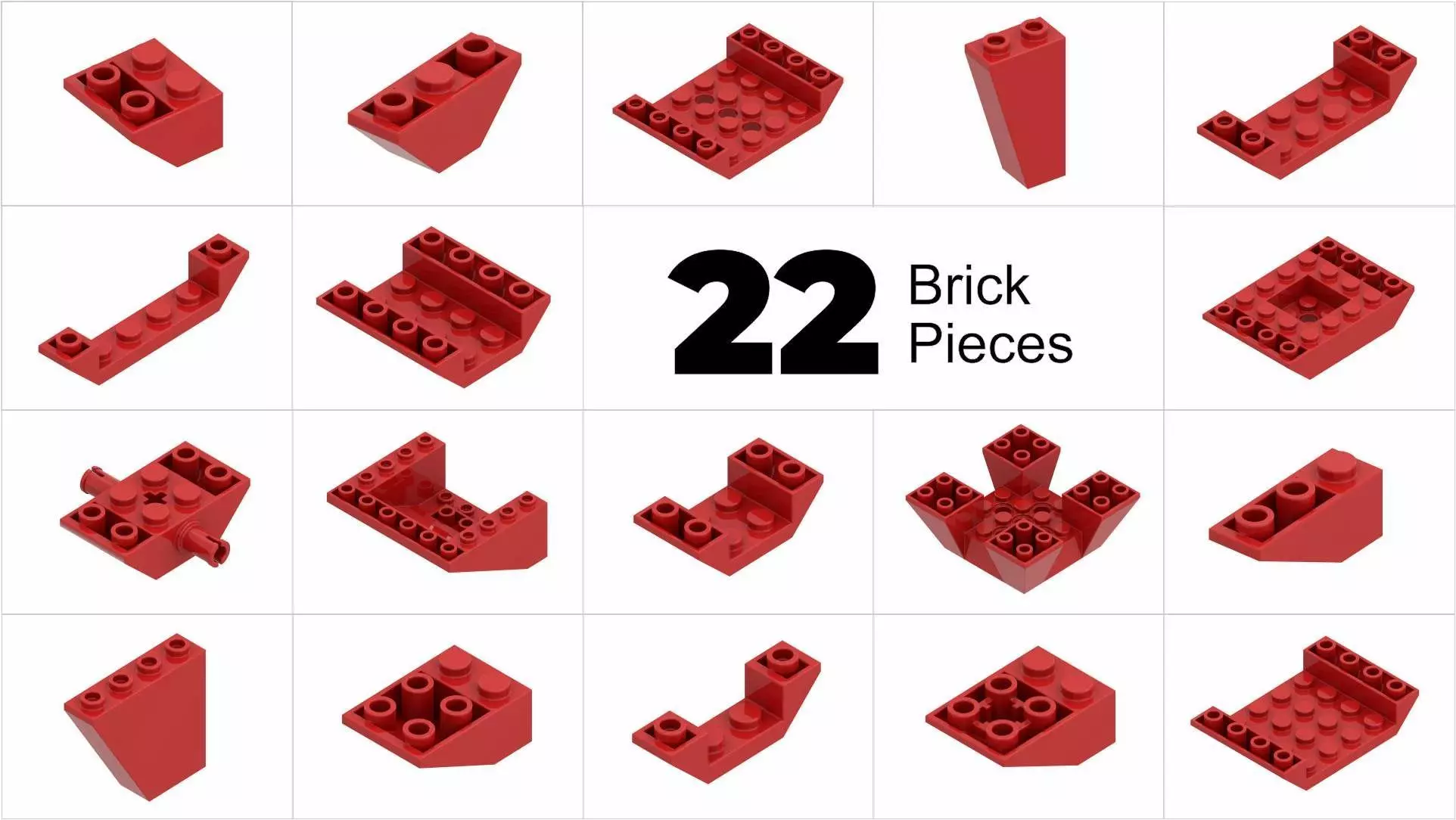 TwindBricks3D - 22 Bricks Cone collection 3D print model_0