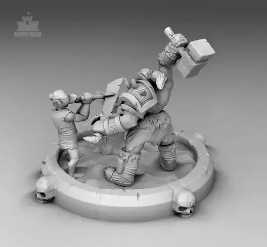 Orc blacksmith with a partner