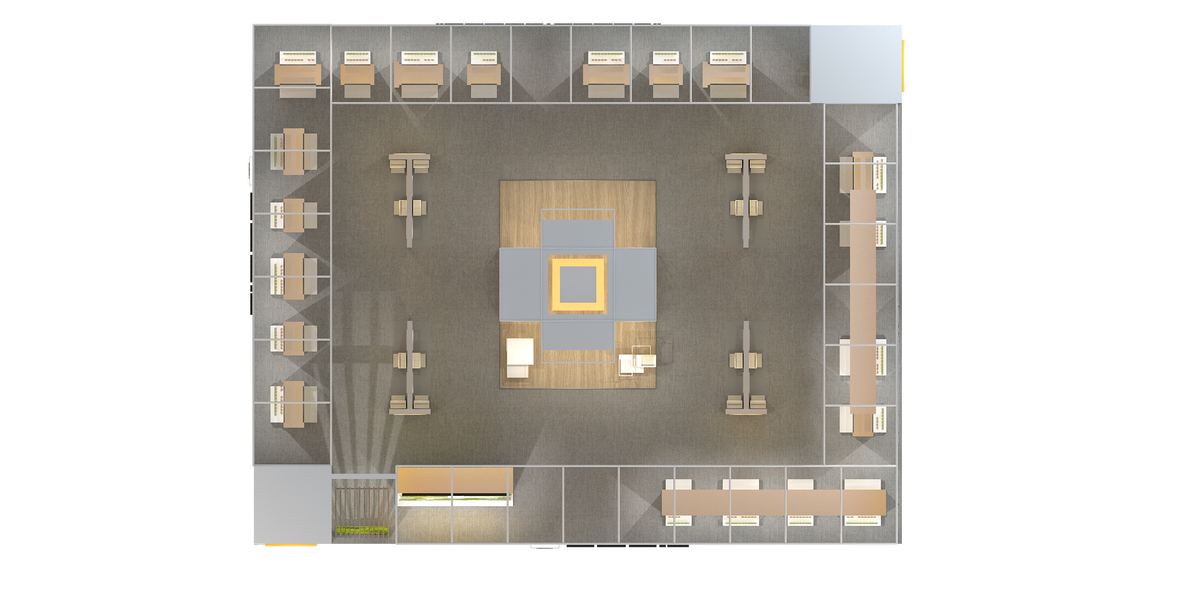 exhibition Low-poly 3D model_16